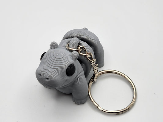 Baby hippo keychain